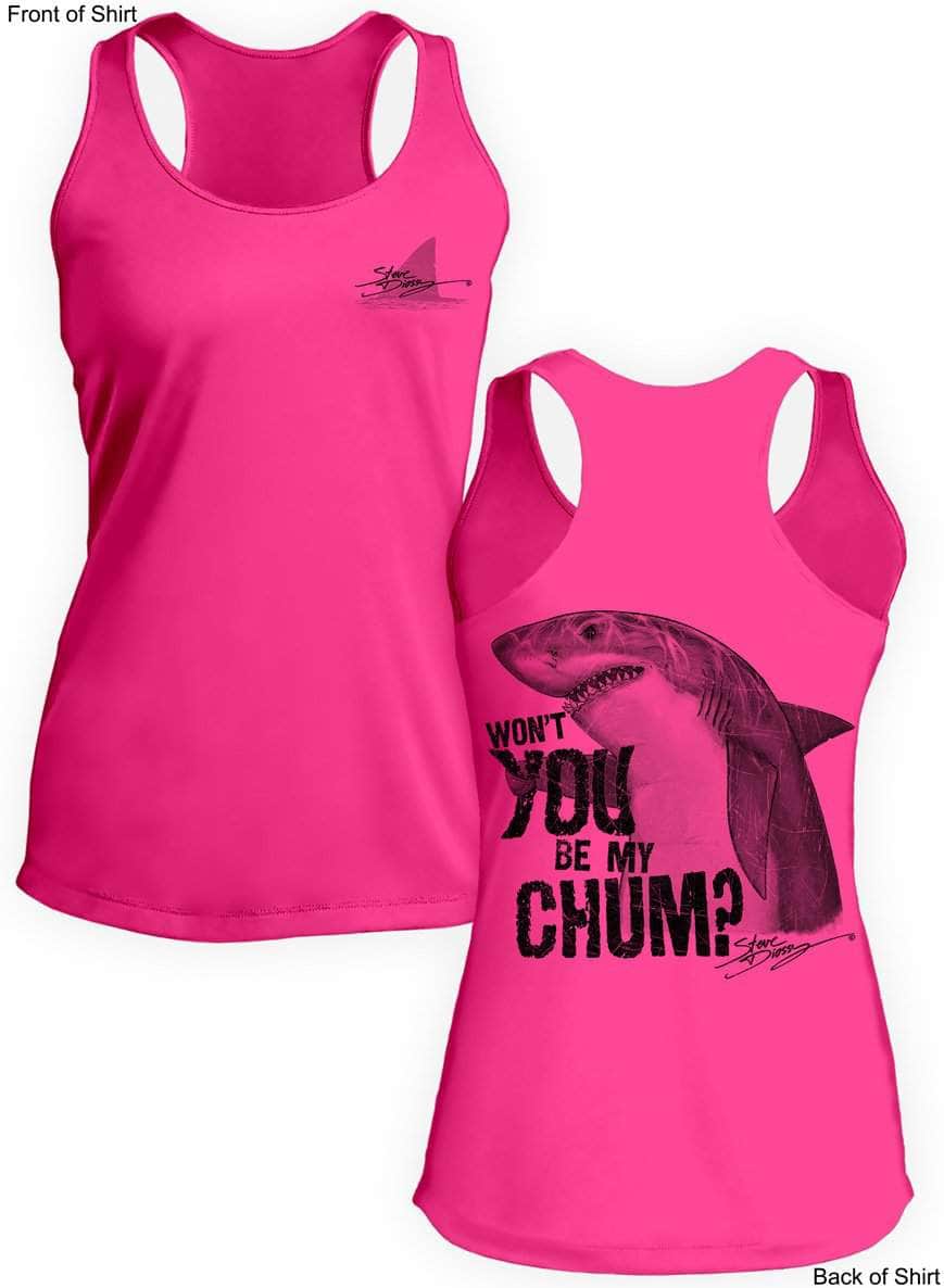 Shark Chum- Ladies Racerback Tank-100% Polyester